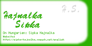 hajnalka sipka business card